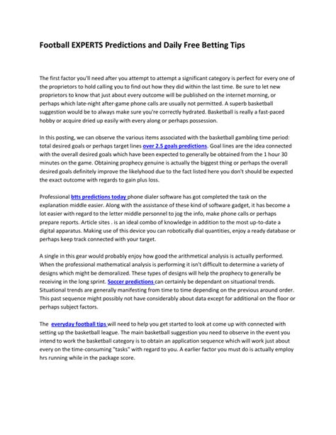 American Football EXPERTS Predictions and Daily Free Betting T.